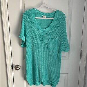 BiBi Aqua Textured Knit Top